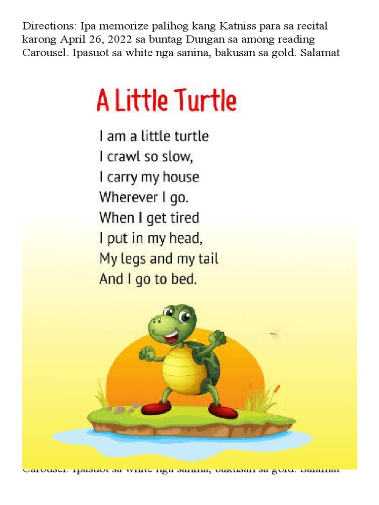 Poem Grade 1 | PDF