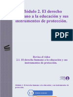 Módulo 2. El Derecho Humano A La Educacion y Sus Intrumentos de Protección