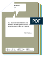 La Inclusión en La Escuela Media Ante La Persistencia Del Modelo Escolar Tradicional - PDF Descargar Libre