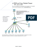 Topología de DNS en Cisco Packet Tracer