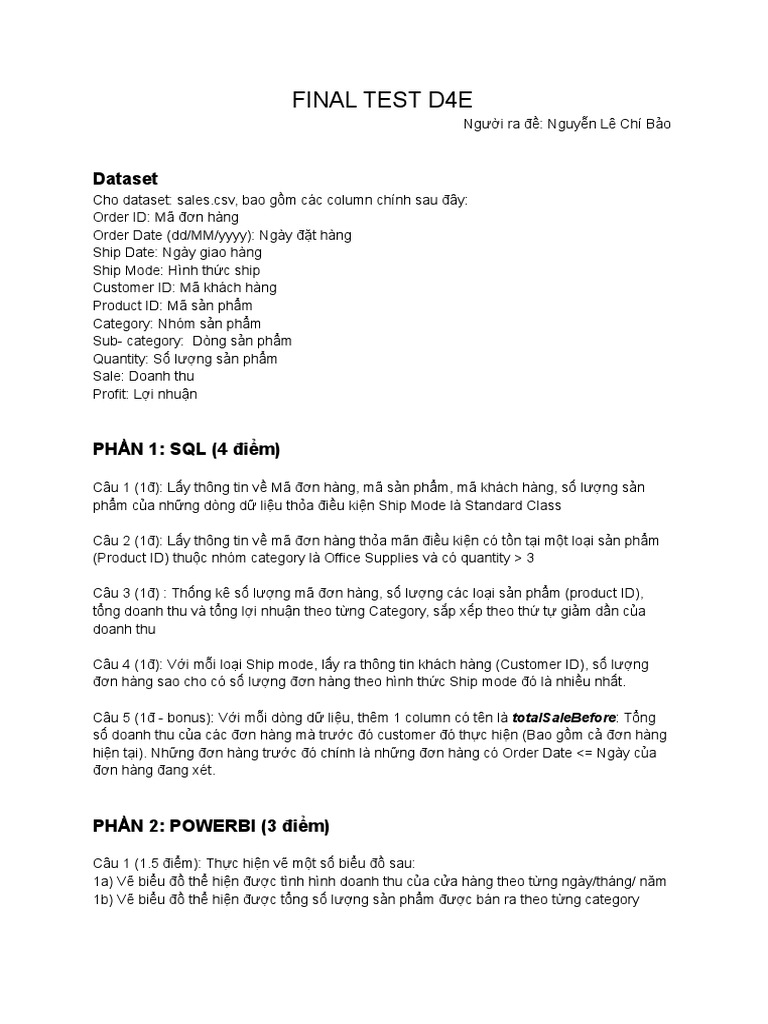 Final Test D4e | PDF
