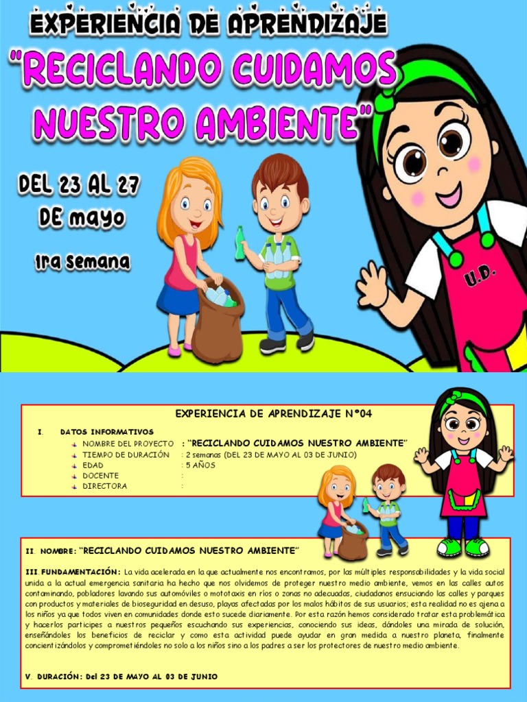 Cuidado del Medio Ambiente para Niños | PDF | Aprendizaje | Dibujo