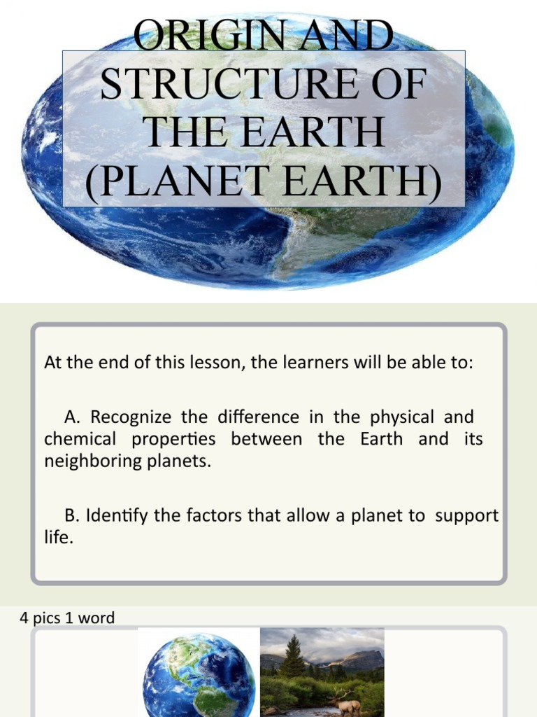 Origin and Structure of Earth Overview | PDF | Earth | Planets