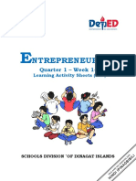 Entrepreneurship LAS QUARTER 1