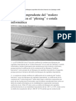 Blanqueo Imprudente Del "Mulero Bancario" en El "Phising" o Estafa Informática