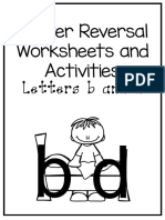 Teach Letter b and d Worksheets