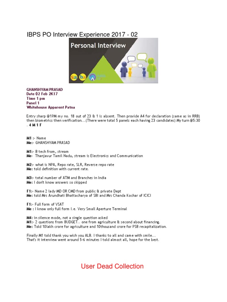 IBPS PO INTERVIEW 2017 Book (WWW - AIMBANKER.com) | PDF | Reserve Bank ...