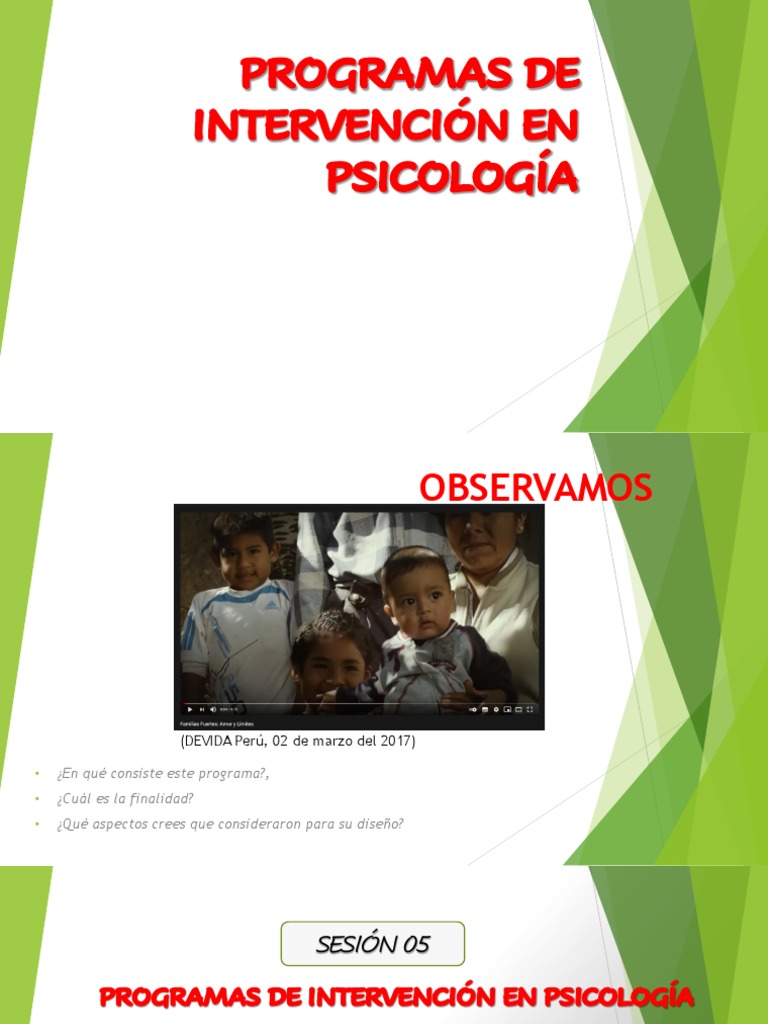 Programas de Intervención en Psicología | PDF | Evaluación | Sicología