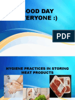 Hygiene Practices in Storing Meat Products