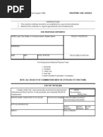 Philippine Civil Service Medical Certificate: (Last, First, Middle, or If Married Woman, Maiden Name)