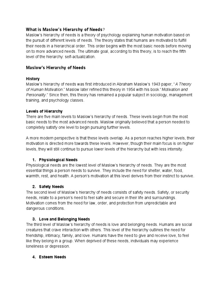 MASLOW S HIERARCHY OF NEEDS PDF visual data 8