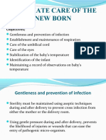 Immediate Care of The New Born: Objectives