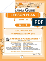 Namma Kalvi 1st Standard Lesson Plan Ganga Term 3 EM