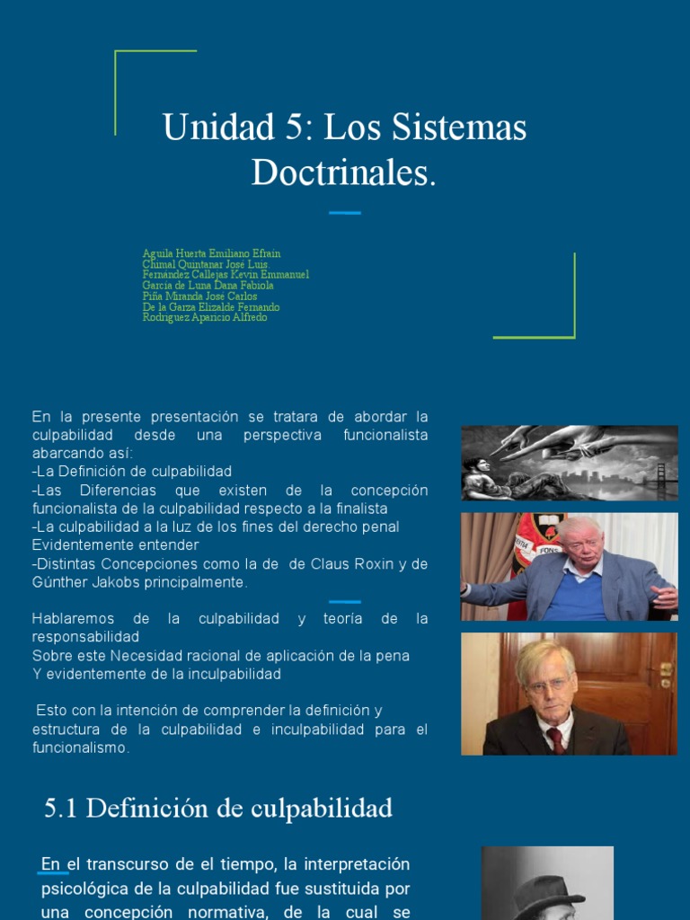 Culpabilidad y Funcionalismo Penal | PDF | Derecho penal | Castigos