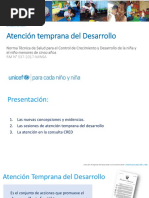 Atención temprana del desarrollo en el control CRED