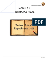 Module I Ang Batas Rizal (RLW)