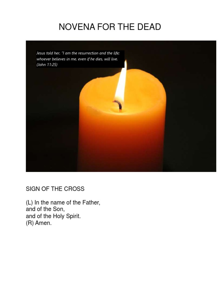 9-Day Novena Prayer for the Dead | PDF | Jesus | Glory (Religion)