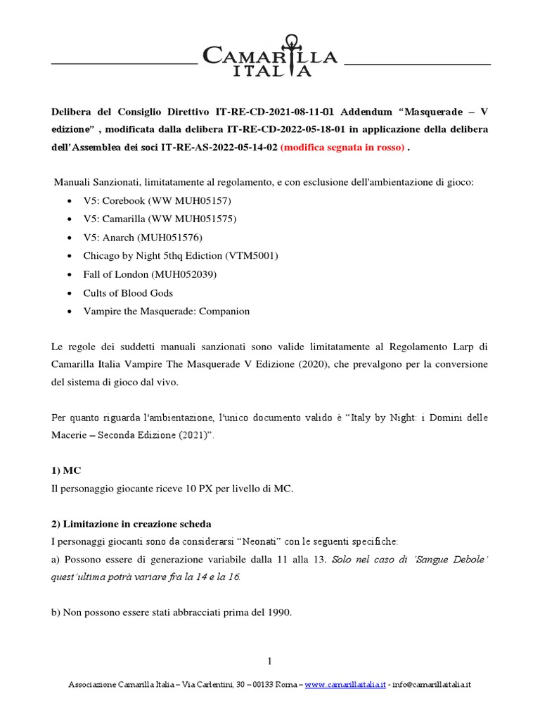 Addendum V5 220518 | PDF