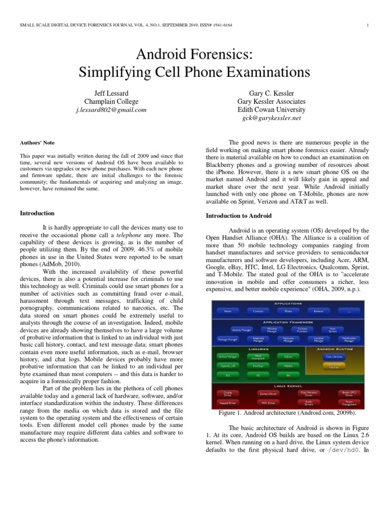 Android Forensics - Symplifying The Cell Fon Forensics | PDF | Android ...