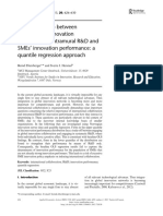 The Relationship Between International Innovation Collaboration, Intramural R&D and Smes' Innovation Performance: A Quantile Regression Approach