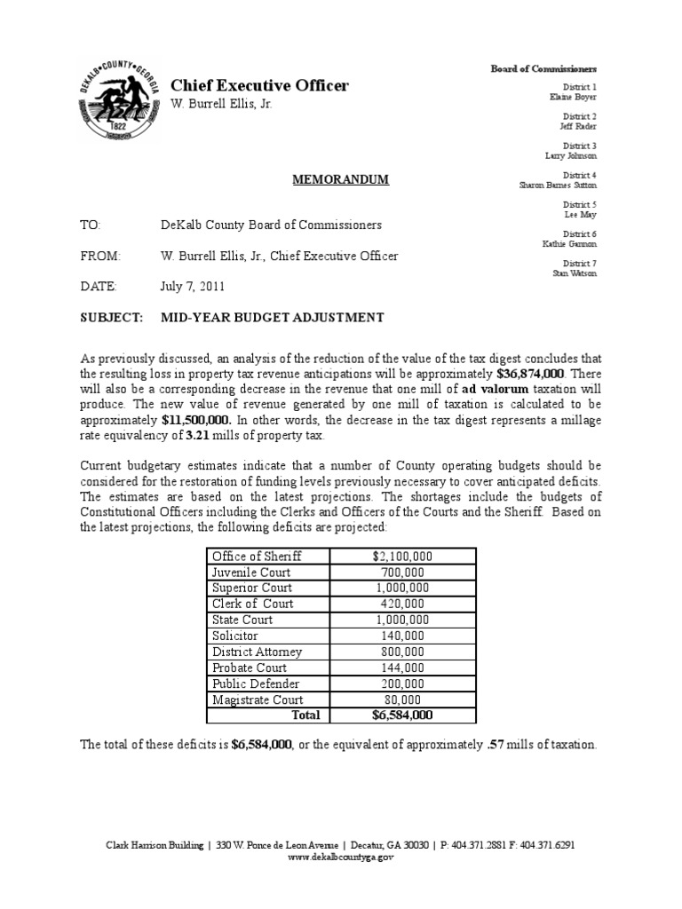 7 7 2011 Mid-Year Budget Adjustment | PDF | Government Budget Balance ...