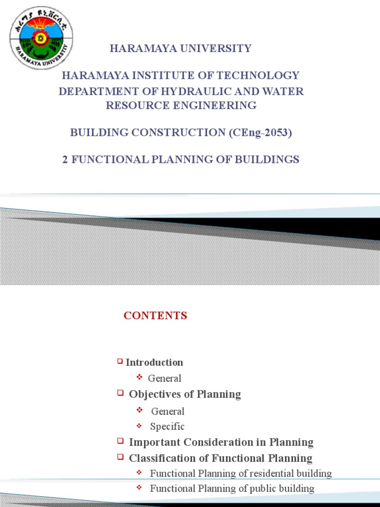 Chapter-2 Functional Planning of Buildings | PDF | Art