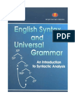 English Syntax and Universal Grammar An Introduction To Syntactic Analysis