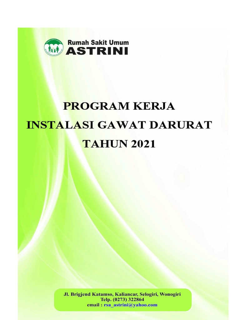 Pertemuan 12 Contoh Program Kerja IGD Oleh Eka Oktavia, S.TR - Keb.,Bd ...