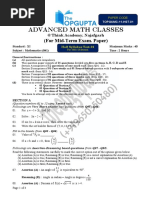 XI Half Syllabus Test 1 Maths OP GUPTA 