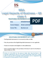 4) The Negotiable Instrument Act