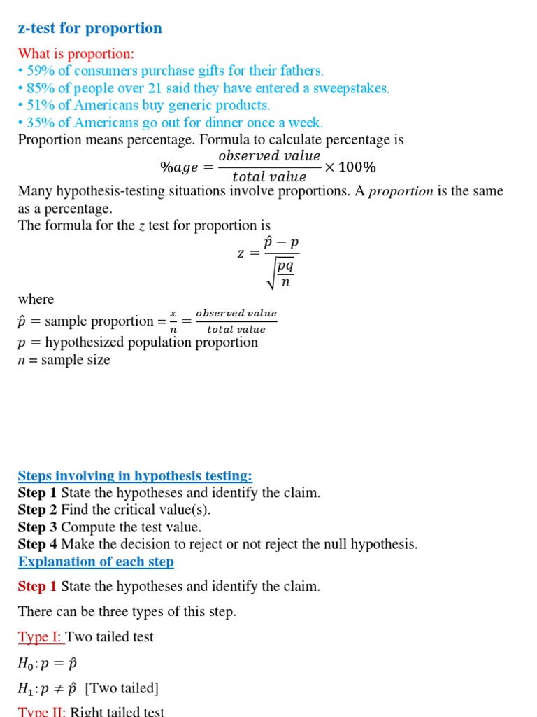 z-test-for-proportion-pdf-statistical-hypothesis-testing-hypothesis