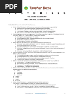 Set 5 Values Ed Drills