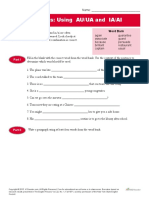 Vowels: Using AU/UA and IA/AI
