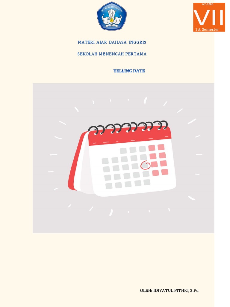 Materi Telling Date dalam Bahasa Inggris | PDF
