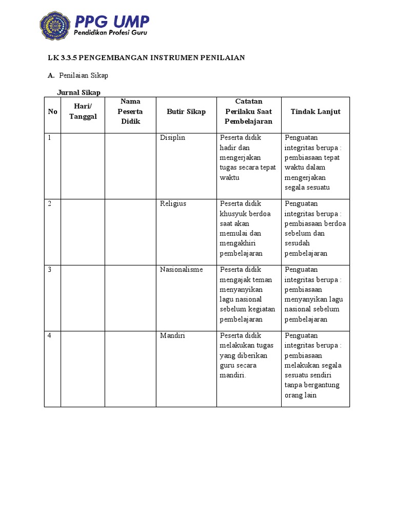 Pengembangan Instrumen Penilaian | PDF