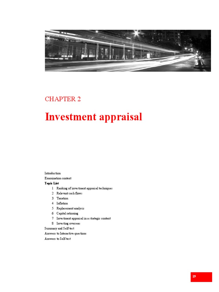 Investment Appraisal Techniques Overview | PDF | Capital Budgeting ...