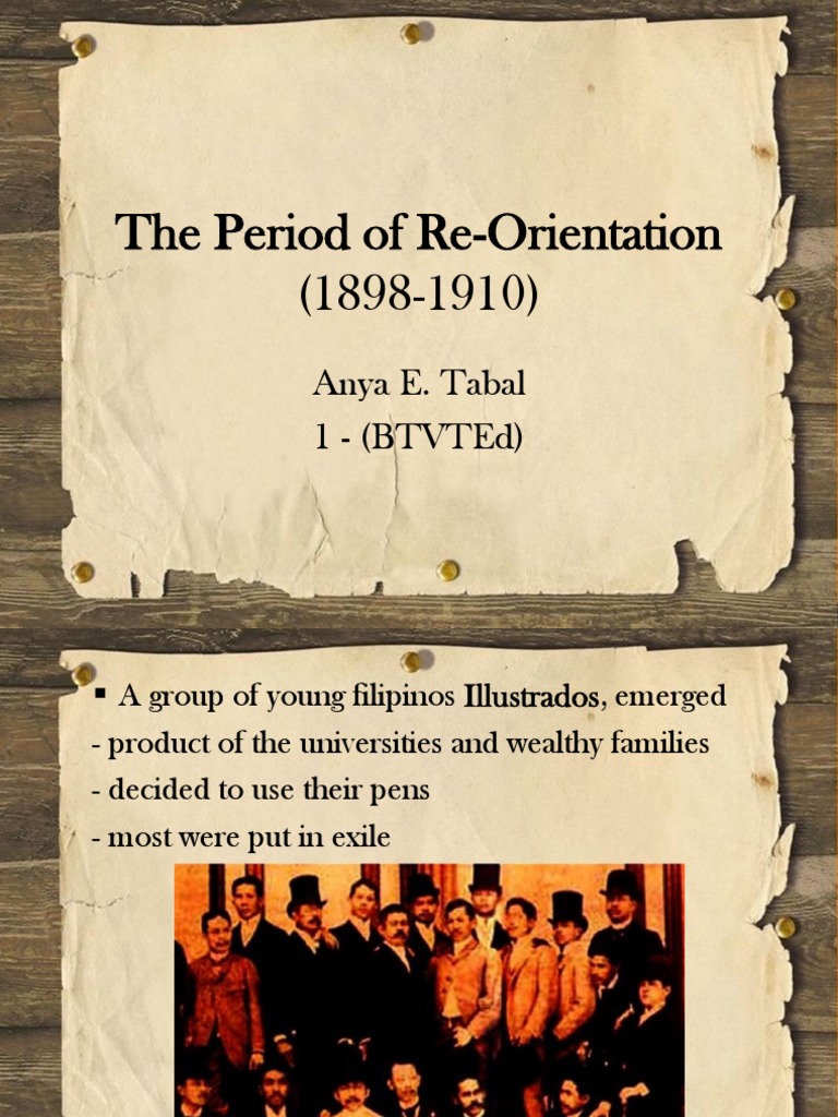 Filipino Literature Period of ReOrientation (18981910 PDF Philippines