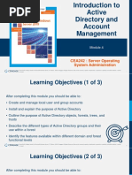 CEA242 Module 4 - Introduction To Active Directoty and Account Management