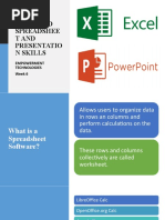 EMP. TECH. Lesson 5 Advanced Spreadsheet and Presentation Skills