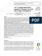 Analysis of A Comprehensive Wellness Program's Impact On Job Satisfaction in The Workplace