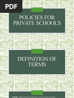 Policies For Private Schools