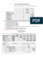 Partnership Liquidation Statements and Journal Entries