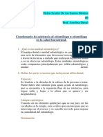 Cuestionario de Asistencia Al Odontólogo u Odontóloga en La Salud Bucodental.