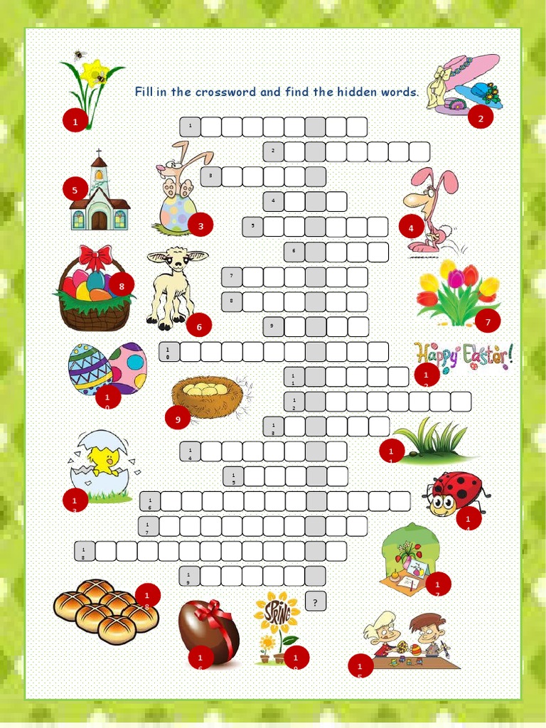 Easter crossword answers | pdf | word puzzles | puzzles