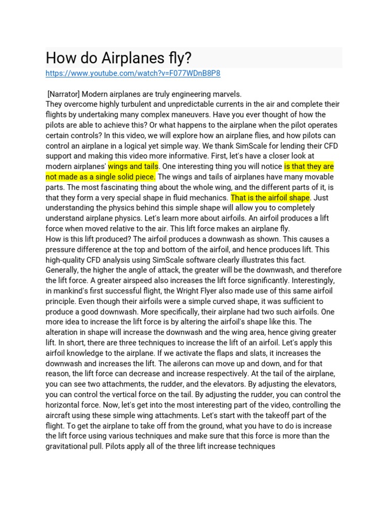 Understanding Airplane Flight Mechanics | PDF | Lift (Force) | Aircraft