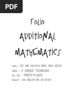 Folio Additional Mathematics Project Work 1 - Integration