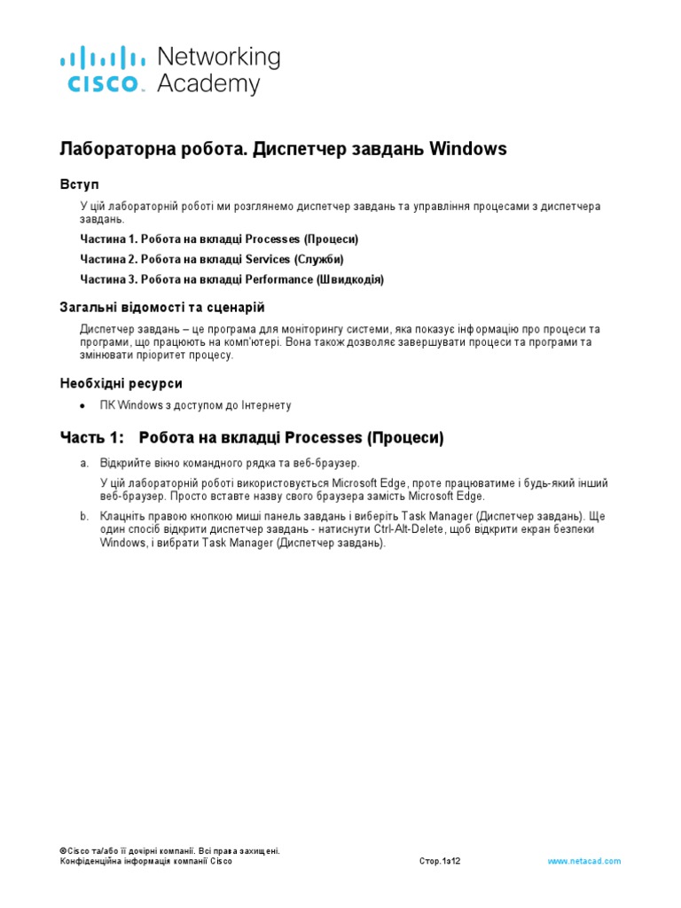 3.3.12 Lab - Windows Task Manager | PDF