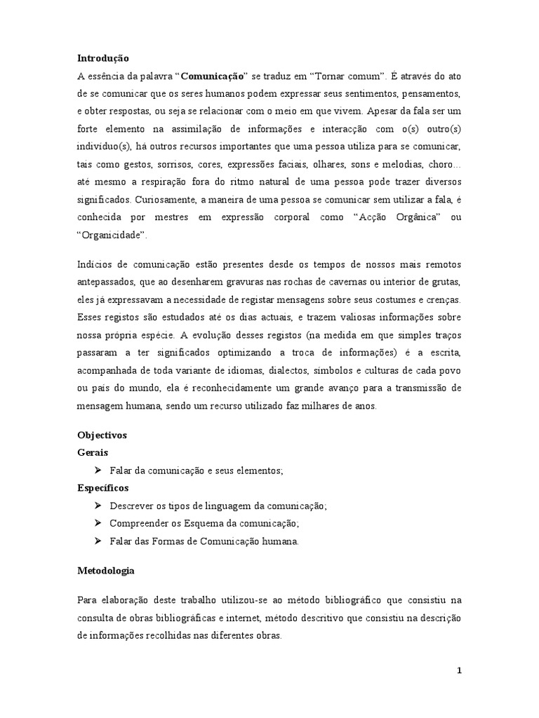 Elementos da Comunicação Humana | PDF | Carreira e Crescimento | Artes ...
