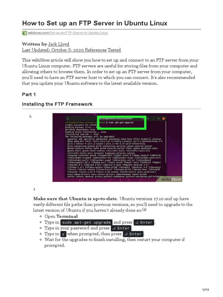 Setting Up An FTP Server | PDF | File Transfer Protocol | Port