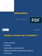 Informatica: Sesion 1 Teoria